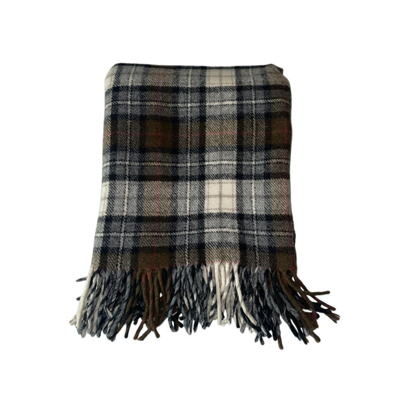 Vintage Pendleton Wool Throw Blanket â 50" x 60" + Fringe Plaid USA Made EUC - Picture 1 of 5